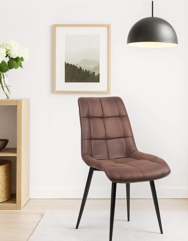 Clark leather fabric chair