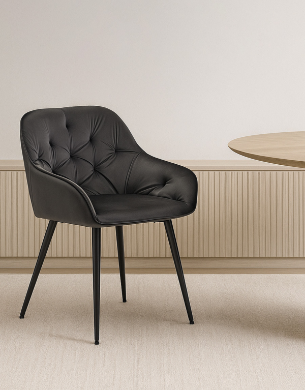 Collin Velvet grey  Dining Chair