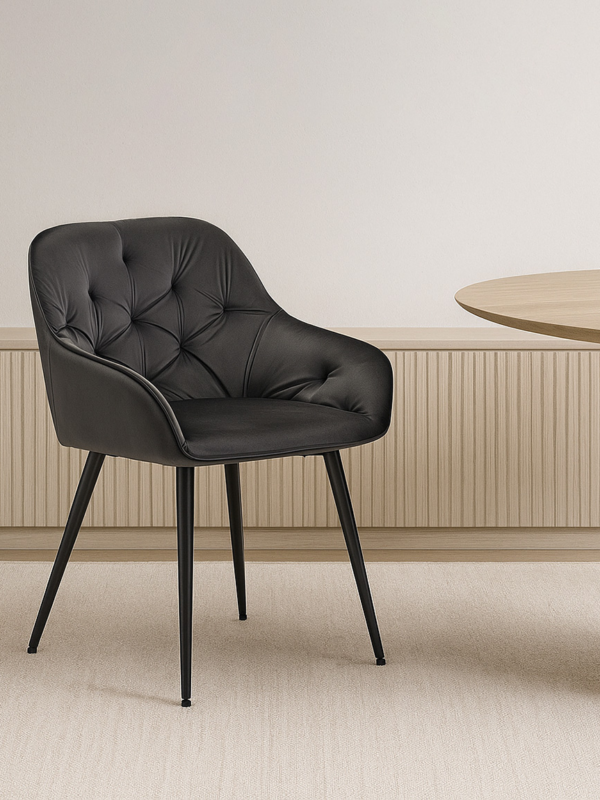 Collin Velvet grey  Dining Chair