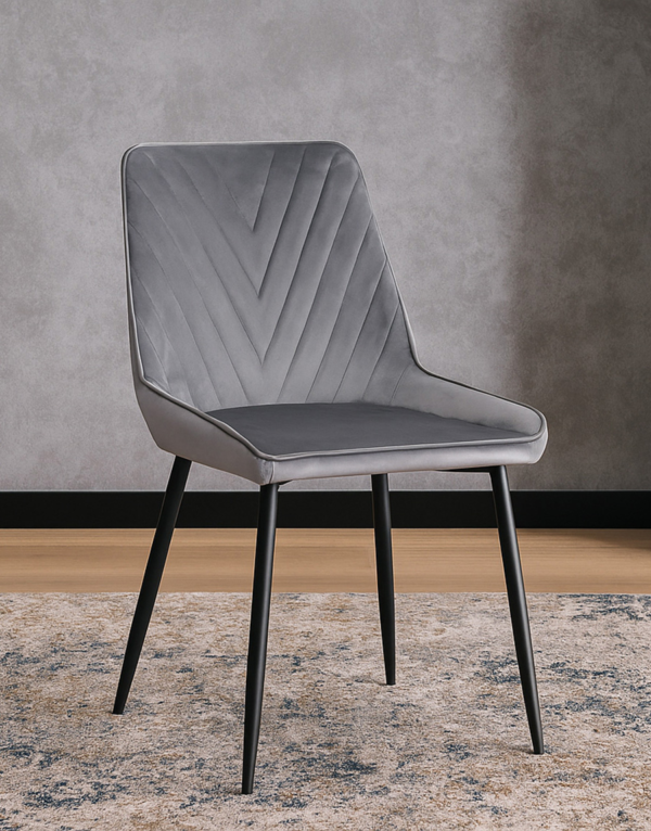 DC148-Grey-velvet-dining-chair.webp Olivia Kitchen Room Chair metal legs