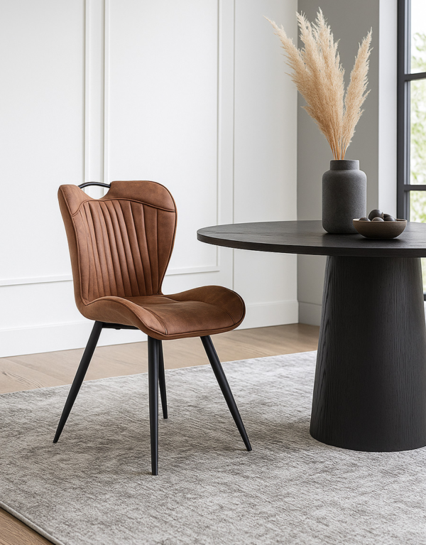 Harper faux leather dining chair