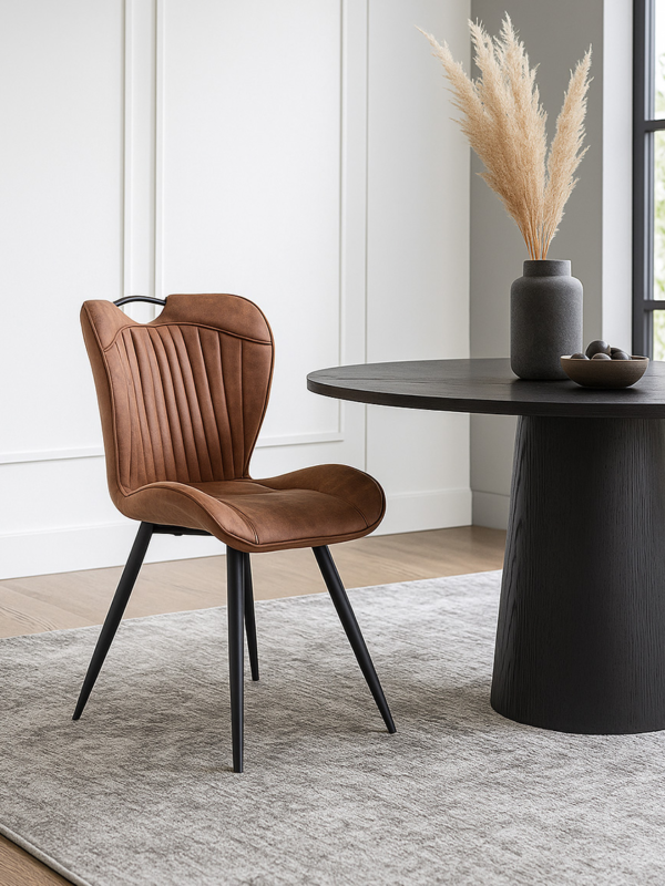 Harper faux leather dining chair