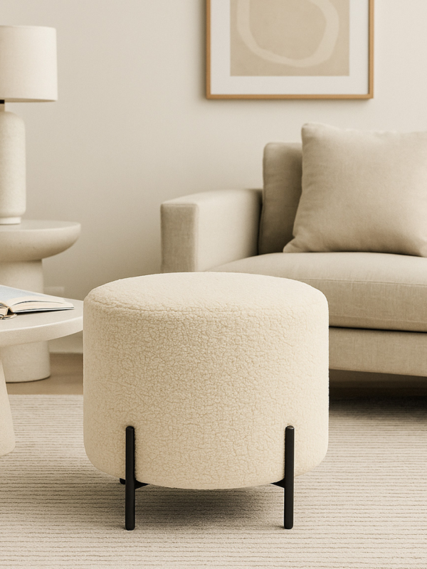 Isabel Boucle Pouf for Living Room